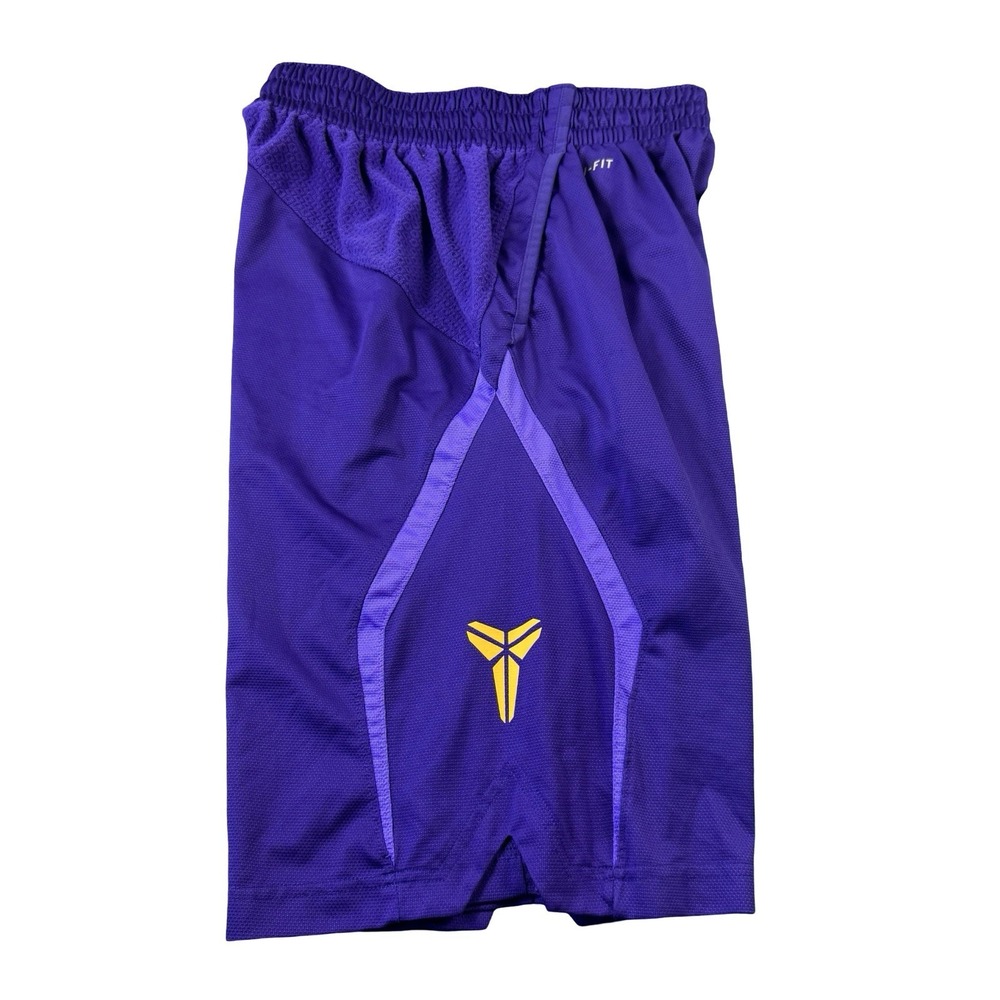 Nike Purple Yellow Dri Fit Mamba Laker Colors Mens Athletic Short Size Medium